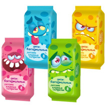 Салфетки влажные Эконом Smart Детские антибактериальные в ассортименте 8 шт