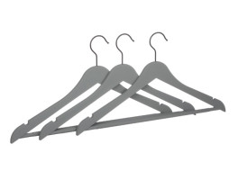 Набор вешалок Soft touch пластик серый 3 шт 41.5х23.5х0.6