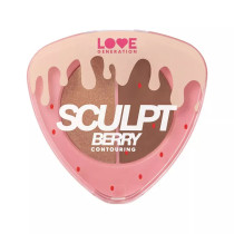 Палетка для лица Love Generation (LG) SculptBerry румяна,хайлайтер тон 01 Cocoa milk 6 гр