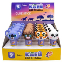 Клей-карандаш Луч ZOO с фигурным колпачком в ассортименте 9 гр 1 шт