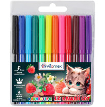 Фломастеры Attomex Kawaii Cat 12 цветов
