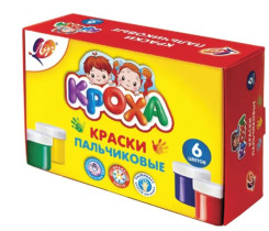 Краски пальчиковые Луч Кроха 6 цветов