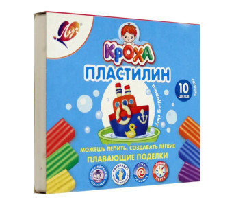 Пластилин Луч Кроха плавающий 10 цветов - 1