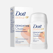 Дезодорант-антиперспирант стик Дав Derma Сенситив гипоаллергенный 40 мл
