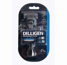 Бритвенный станок Dilligen Men Gray 3 + две сменные кассеты