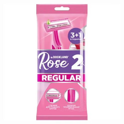 Бритвенный станок DockLand Women Rose Regular 2 одноразовый 4 шт – 1
