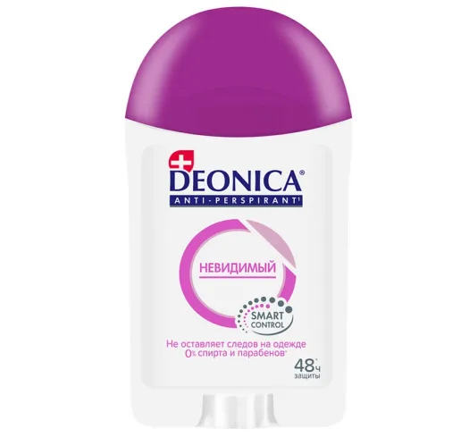 Дезодорант-антиперспирант стик Deonica For Men невидимый 40 мл – 1