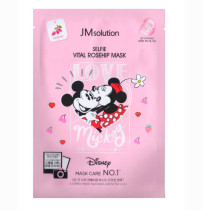 Маска для лица JMsolution Disney Collection Selfie Vital Rosehip тканевая освежающая с экстрактом шиповника 30 мл