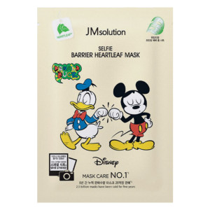 Маска для лица JMsolution Disney Collection Selfie Barrier Heartleaf тканевая  успокаивающая с экстрактом хауттюйнии 30 мл