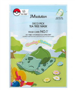Маска для лица JMsolution Pokemon Deco Pick Tea Tree тканевая успокаивающая с чайным деревом 30 мл