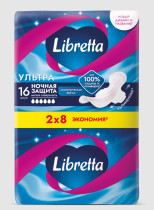 Прокладки гигиенические Libretta Ультра ночные 16 шт
