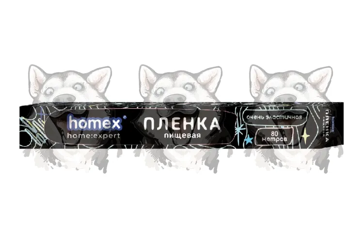Пленка пищевая Homex Очень Эластичная 6 мкм  80 м*29 см – 1