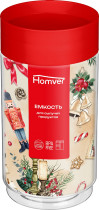 Банка для сыпучих продуктов Homver Новогодние игрушки 1 л