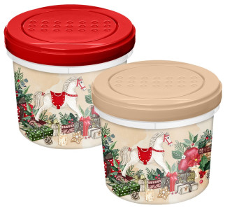 Банка для хранения продуктов Homver Новогодние игрушки Asti с завинчивающейся крышкой в ассортименте 0.7 л - 1