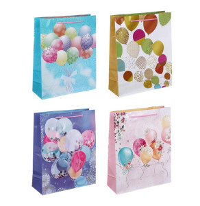 Пакет подарочный LADECOR бумажный С Днем Рождения 26x32x10 см 