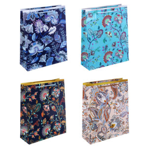 Пакет подарочный LADECOR Цветочный узор 26x32x10 см
