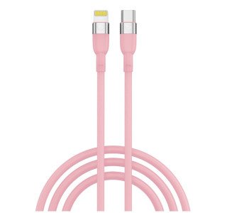 Кабель для зарядки BY Live Быстрая зарядка Type-C-iP 2.4А PD 22W розовый 1 м