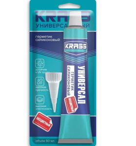 Герметик силиконовый Krass универсальный бесцветный 80 мл 