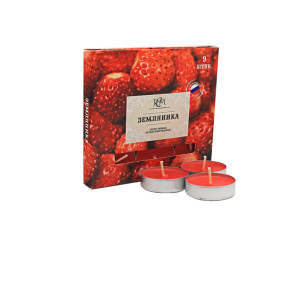 Набор свечей Русская свечная мануфактура таблетки Земляника 9 шт