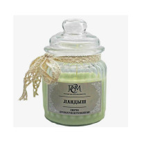 Свеча ароматическая Русская свечная мануфактура Лайм и мята 12.8х7.8 см 