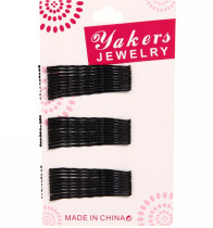 Невидимки для волос Волна черный 5 см 30 шт 