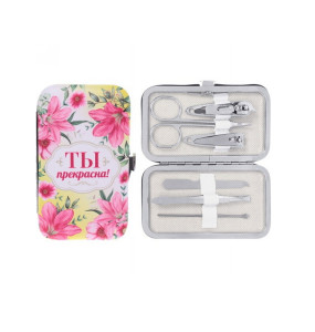 Набор маникюрный в футляре 6 предметов