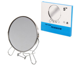 Зеркало двухстороннее в металлической оправе d-11.5 см