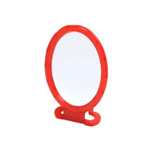 Зеркало овальное настольное в пластиковой оправе 17*13 см