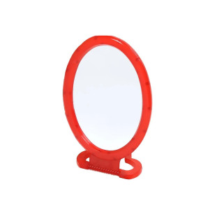 Зеркало овальное настольное в пластиковой оправе 17*13 см