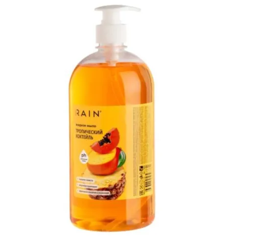 Мыло жидкое Rain Тропический коктейль с дозатором 1 л – 1