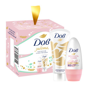 Подарочный набор Дав Любовью для Вас Антиперспирант ролик 50 мл и крем для рук 45 мл - 1