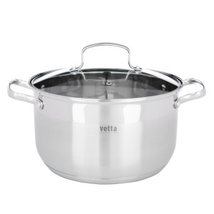 Кастрюля Vetta Берн со стекляннй крышкой 6.1 л