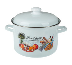 Кастрюля Аппетит эмалированная 6 л