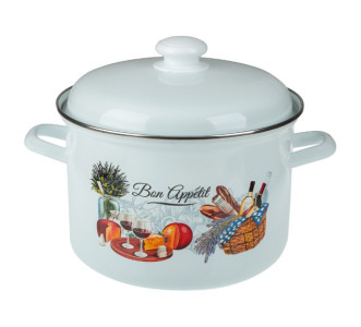 Кастрюля Аппетит эмалированная 6 л