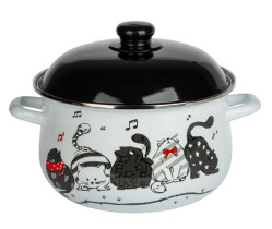 Кастрюля Vetta Хвостатые друзья эмалированная 5 л