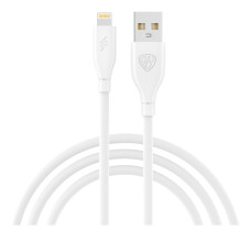 Кабель для зарядки BY Эко Быстрая iP 2.4А 12W прорезиненный белый 1 м