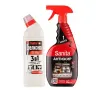Набор Sanita Чистящее средство Антижир 1 минута 500мл и Белизна-гель Sanfor отбеливатель 3в1 450 мл