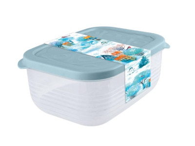 Комплект контейнеров Полимербыт Снежное настроение 0.65л и 1.9л 2 шт 