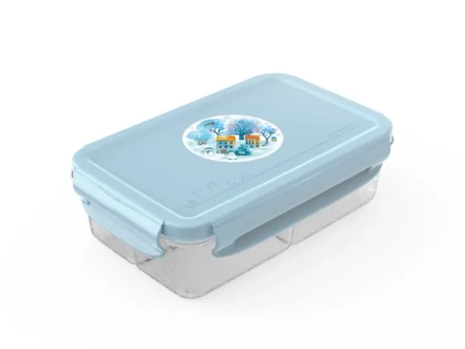 Контейнер Полимербыт Снежное настроение с разделителями 1 л – 1