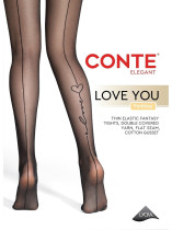 Колготки Conte Love you имитация шва 20 Den цвет Nero размер 3