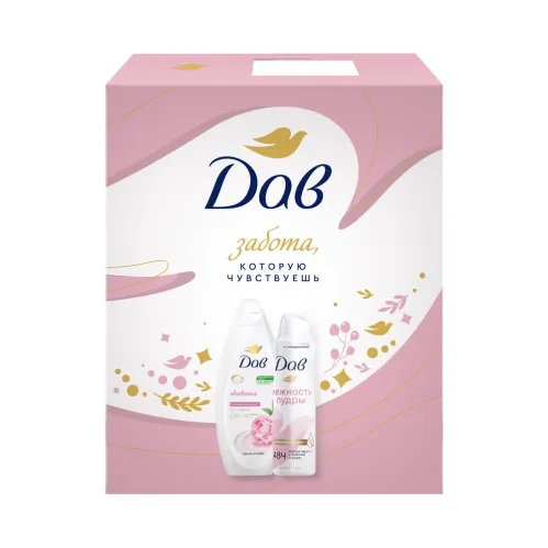 Подарочный набор Дав Обновление Гель для душа 250 мл и антиперспирант спрей 150 мл – 2