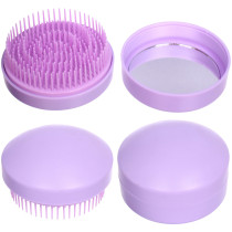 Расческа массажная с зеркалом фиолетовый 7х3.3 см