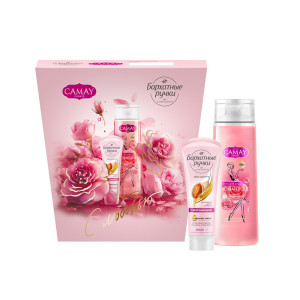 Подарочный набор Camay Гель для душа 250 мл и Бархатные ручки крем для рук 80мл - 1