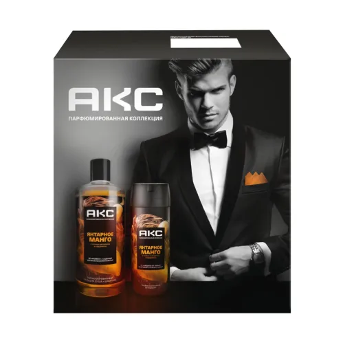 Подарочный набор Акс Янтарное манго Дезодорант спрей 150мл и гель для душа 2в1 400 мл – 2