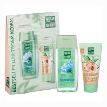 Подарочный набор Чистая линия Bestseller Лосьон-тоник для лица 100мл и скраб для лица 50 мл