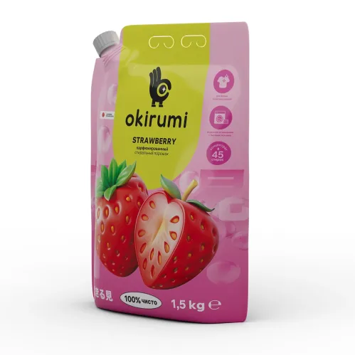 Стиральный порошок OKIRUMI парфюмированный Клубника 1.5 кг – 4