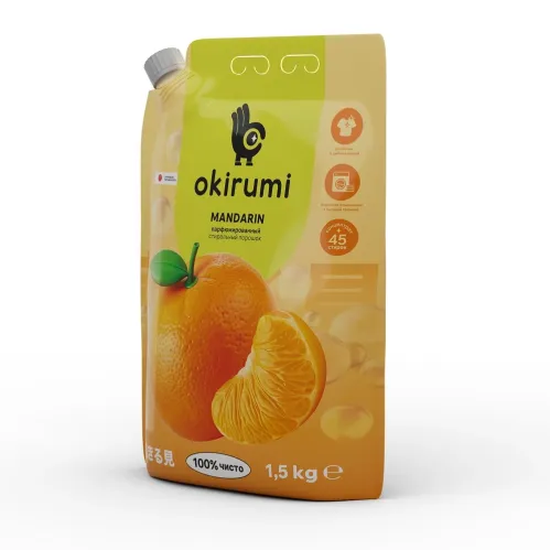 Стиральный порошок OKIRUMI парфюмированный Мандарин 1.5 кг – 3
