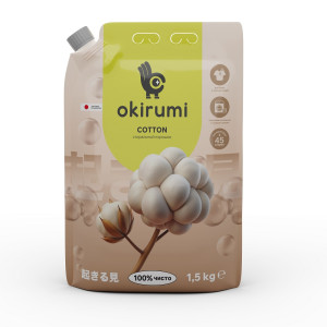 Стиральный порошок OKIRUMI концентрат без аромата Хлопок 1.5 кг - 1