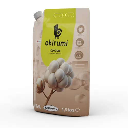 Стиральный порошок OKIRUMI концентрат без аромата Хлопок 1.5 кг – 4