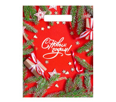 Пакет подарочный Цвет нового года 30*23 см